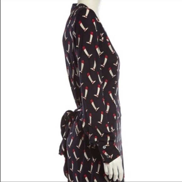 Vintage Gucci equestrian boot print wrap dress 40 from print ad - Picture 5 of 6